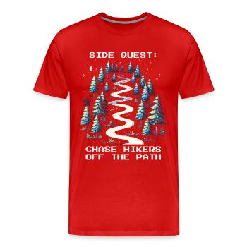 Nebenquest: Wanderer jagen | Ranger - Männer Premium Bio T-Shirt - Rot - Vorne - Damien (186cm)