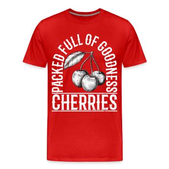packed full of goodness cherries - Männer Premium Bio T-Shirt - Rot - Vorne - Damien (186cm)