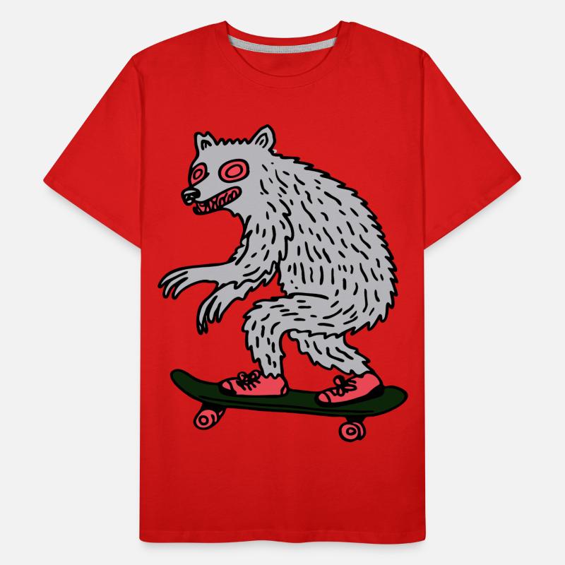Mondschein-Werwolf-Skateboarder Männer Premium Bio T-Shirt