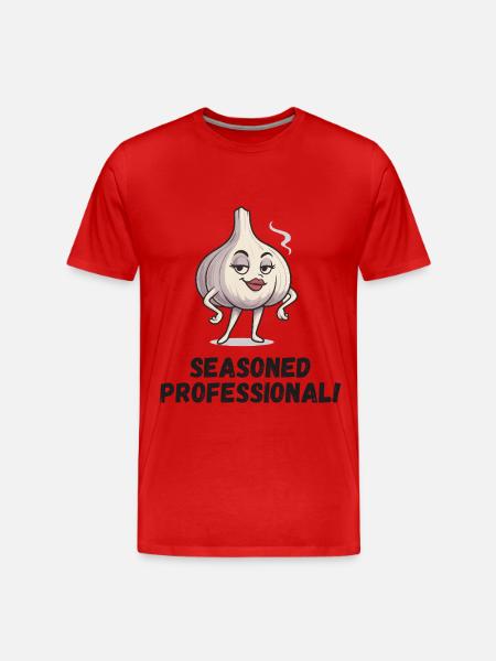 Garlic Lady - Confident Caricature - Men's Premium Organic T-Shirt - red