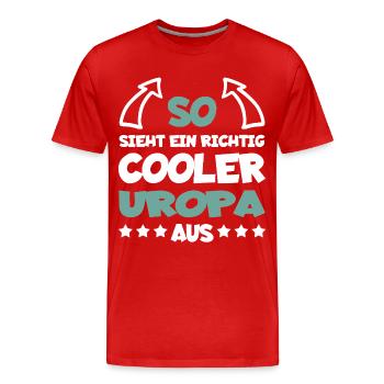 Really Cool Great-Grandpa Funny Gift - Men's Premium Organic T-Shirt - red - Front - Damien (186cm)