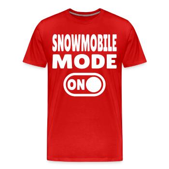 Snowmobile Mode ON - Männer Premium Bio T-Shirt - Rot - Vorne - Damien (186cm)