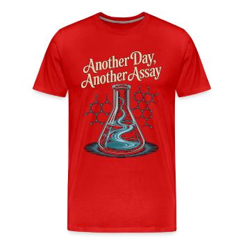 Lab Technician Another Day Another Medical Lab - Männer Premium Bio T-Shirt - Rot - Vorne - Damien (186cm)