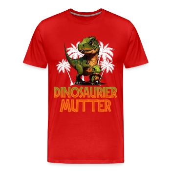 future maman maman SAURUS bientôt maman drôle - T-shirt bio Premium Homme - rouge - Devant - Damien (186cm)