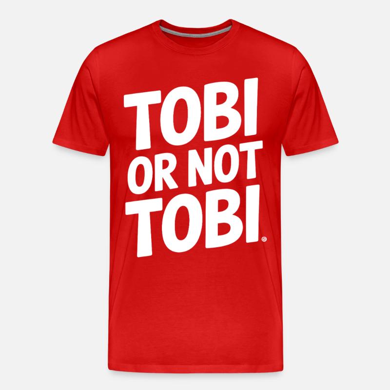 Tobi oder nicht Tobi – Das ist die Frage - Männer Premium Bio T-Shirt - Rot