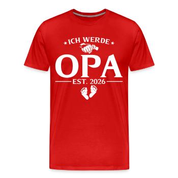 I'm going to announce Grandpa 2026 pregnancy - Men's Premium Organic T-Shirt - red - Front - Damien (186cm)