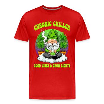 Cannabis Wichtel - Bong Gnom 420  - Männer Premium Bio T-Shirt - Rot - Vorne - Damien (186cm)