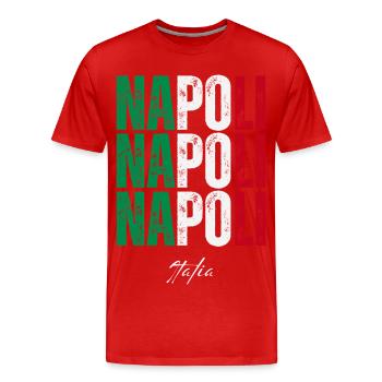 Naples Italie, souvenir de Naples - T-shirt bio Premium Homme - rouge - Devant - Damien (186cm)