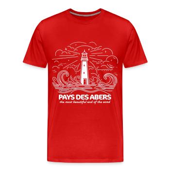 Leuchtturm des Pays des Abers Bretagne Finistère Sauvage - Männer Premium Bio T-Shirt - Rot - Vorne - Damien (186cm)