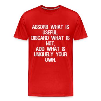 absorber ce qui est utile jeter ce qui n’est pas ajouter w - T-shirt bio Premium Homme - rouge - Devant - Damien (186cm)