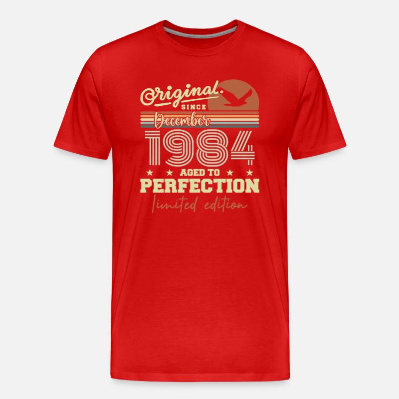 41-jähriges Jubiläum | Original Dezember 1984 - Männer Premium Bio T-Shirt - Rot