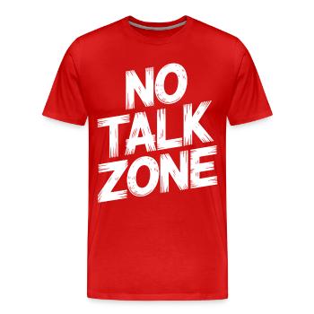 Zone d’interdiction de parler - T-shirt bio Premium Homme - rouge - Devant - Damien (186cm)