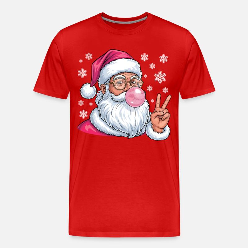 Weihnachtsmann Bubble Gum - Männer Premium Bio T-Shirt - Rot
