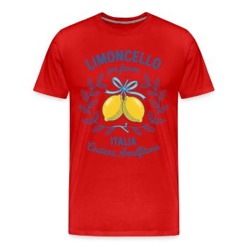 Limoncello Per Favore Italy Amalfi Coast - Men's Premium Organic T-Shirt - red - Front - Damien (186cm)