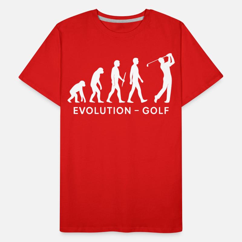 Evolution Golf Lustiger Golfer Humor Design Männer Premium Bio T-Shirt