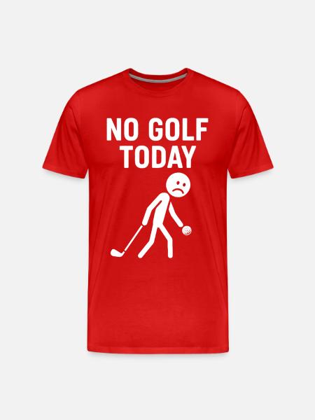 Kein Golf heute Humorvolles Golfspieler-Design - Männer Premium Bio T-Shirt - Rot