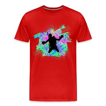 Taucher tauchen - Männer Premium Bio T-Shirt - Rot - Vorne - Damien (186cm)