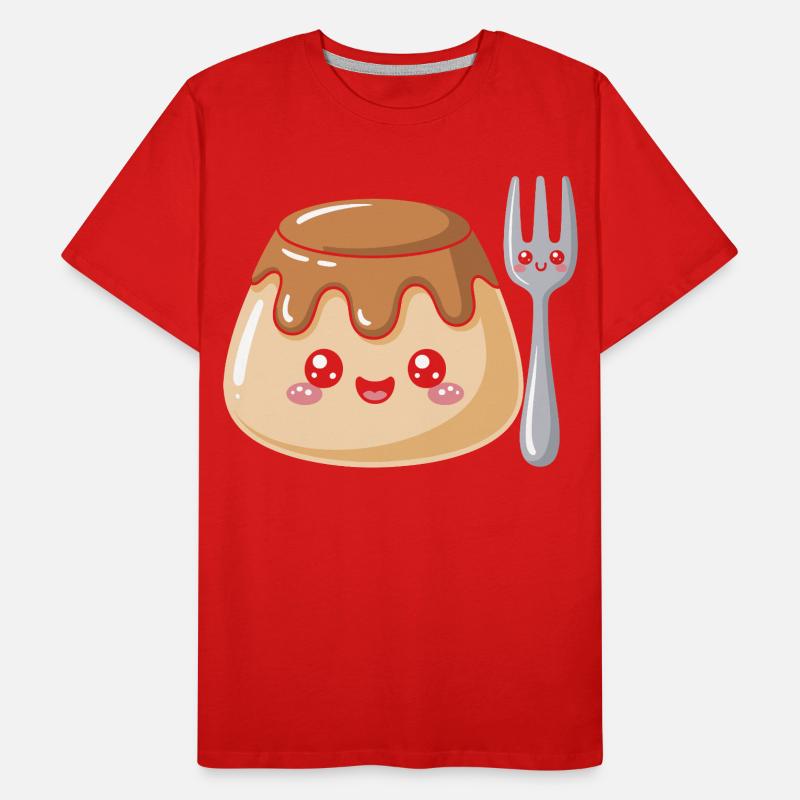 Pudding Mit Gabel Männer Premium Bio T-Shirt