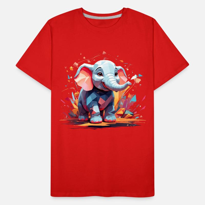 Explosion de couleur d’éléphant T-shirt bio Premium Homme