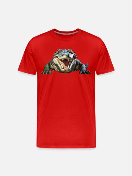Crocodile - T-shirt bio Premium Homme - rouge