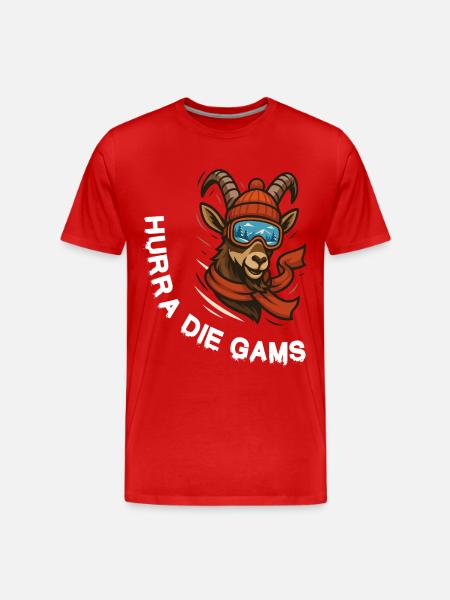 Vive les chamois – Après-ski & refuges Spruc - T-shirt bio Premium Homme - rouge