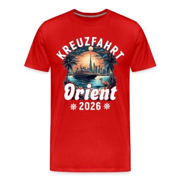 Orient Kreuzfahrt 2026 - Männer Premium Bio T-Shirt - Rot - Vorne - Damien (186cm)