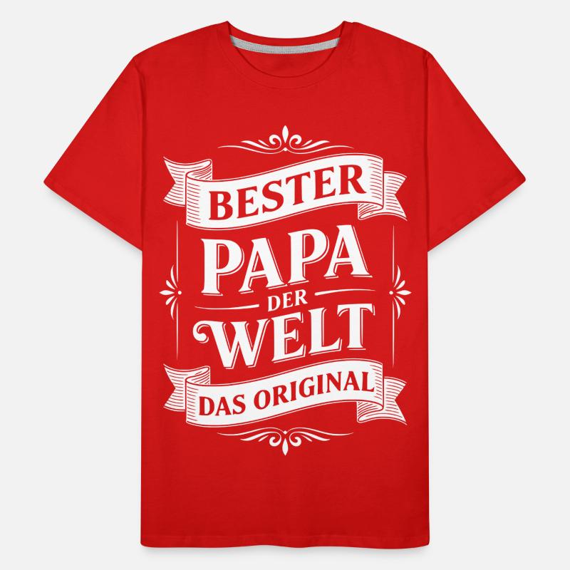 Bester Papa der Welt Geschenk Geschenkidee Männer Premium Bio T-Shirt