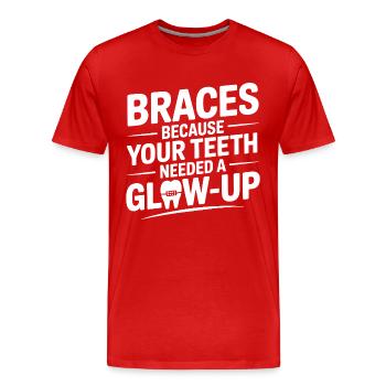 Kieferorthopäde Praxis Straight Smile Art - Männer Premium Bio T-Shirt - Rot - Vorne - Damien (186cm)