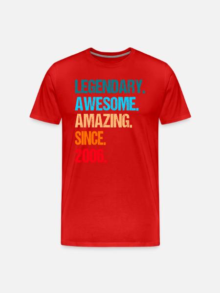 20th Birthday 2006 - Men's Premium Organic T-Shirt - red