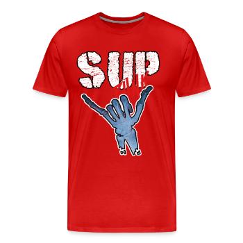 SOUPER - T-shirt bio Premium Homme - rouge - Devant - Damien (186cm)