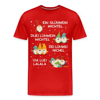 Fusselviecher Un vin chaud, deux nains de vin chaud - T-shirt bio Premium Homme - rouge - Devant - Damien (186cm)