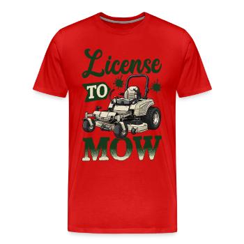 Permis de tondre - T-shirt bio Premium Homme - rouge - Devant - Damien (186cm)