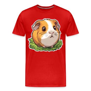 guinea pig - Men's Premium Organic T-Shirt - red - Front - Damien (186cm)