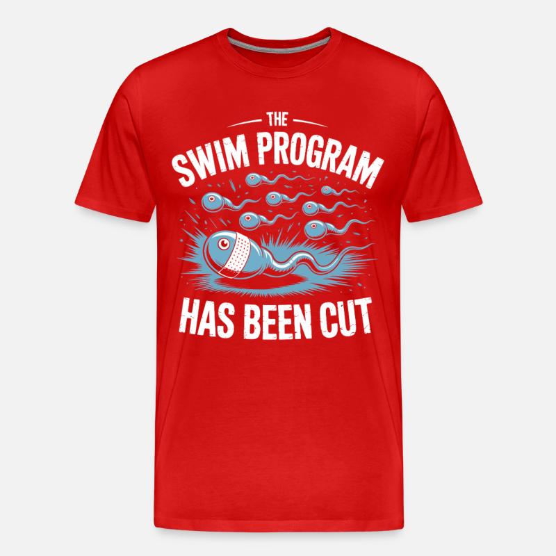 Le programme de natation est terminé - T-shirt bio Premium Homme - rouge