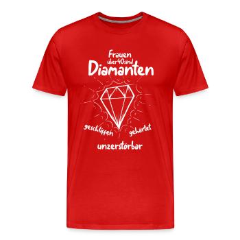 Women's 40th Birthday - Men's Premium Organic T-Shirt - red - Front - Damien (186cm)