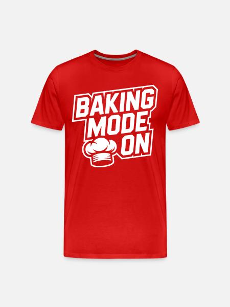 Backmodus An – Küchenhumor Design - Männer Premium Bio T-Shirt - Rot