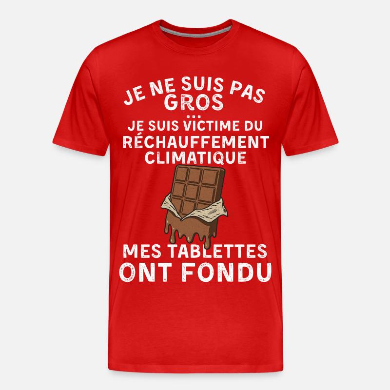 I'm Not Fat - lustige Mann Geschenkidee - Männer Premium Bio T-Shirt - Rot