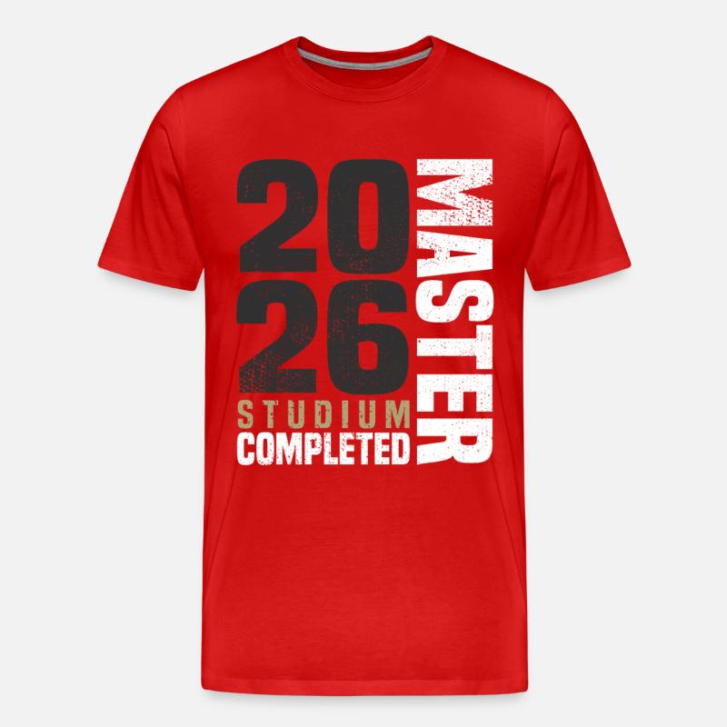Master Abschluss 2026 - Männer Premium Bio T-Shirt - Rot