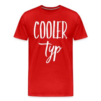 COOLER TYP - Männer Premium Bio T-Shirt - Rot - Vorne - Damien (186cm)