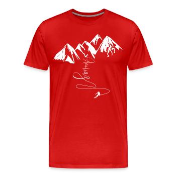 Avoriaz Ski Portes du Soleil Autofreies Resort - Männer Premium Bio T-Shirt - Rot - Vorne - Damien (186cm)