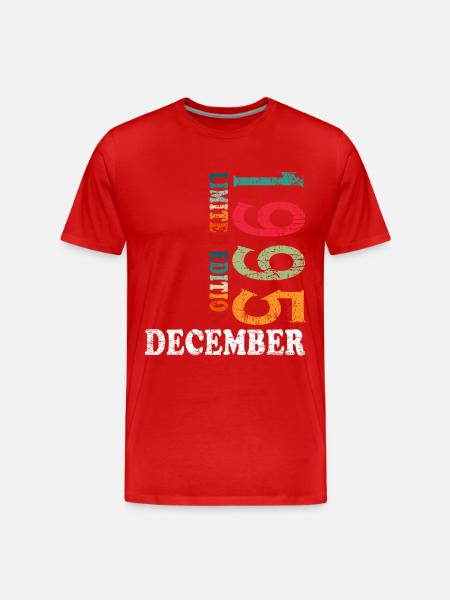 Birthday in December 1995 - December - Men's Premium Organic T-Shirt - red