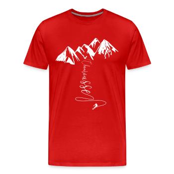 Chamrousse Ski Isère Belledonne Grenoble Familiale - T-shirt bio Premium Homme - rouge - Devant - Damien (186cm)
