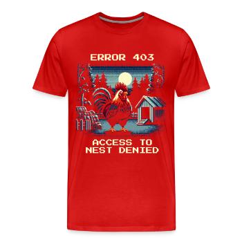 Access denied | Nest Error 403 - Men's Premium Organic T-Shirt - red - Front - Damien (186cm)