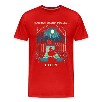 Aggro Tiré | Activer le vol ? - T-shirt bio Premium Homme - rouge - Devant - Damien (186cm)