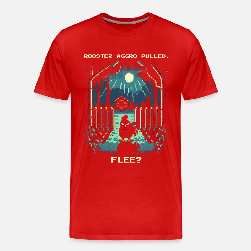 Aggro Pulled | Activate flight? - Men's Premium Organic T-Shirt - red