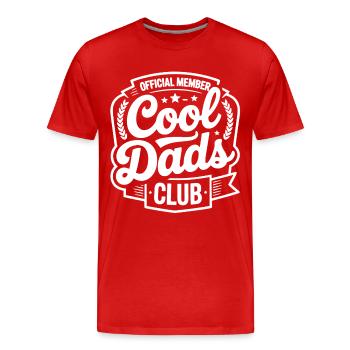 Cool Dads Club Logo - Männer Premium Bio T-Shirt - Rot - Vorne - Damien (186cm)