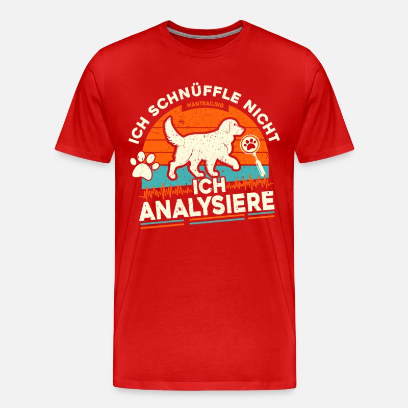 Ich schnüffle nicht - ich analysiere - Männer Premium Bio T-Shirt - Rot