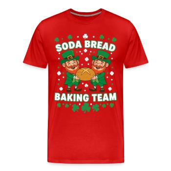 Lustiges Soda Brot Backteam St Patricks - Männer Premium Bio T-Shirt - Rot - Vorne - Damien (186cm)