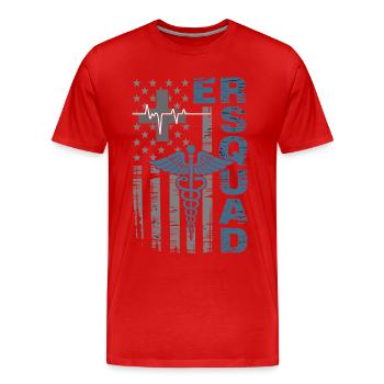 Caduceus Notfall-Wappen - Männer Premium Bio T-Shirt - Rot - Vorne - Damien (186cm)