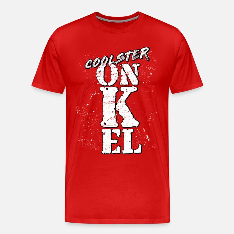 onkel - Männer Premium Bio T-Shirt - Rot